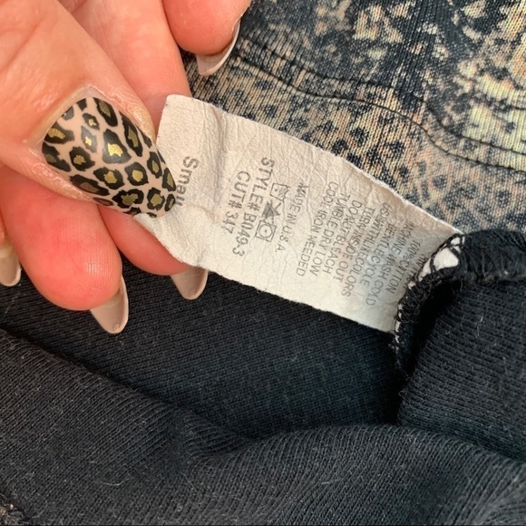 MONA Lisa🖤Graphic Black 3/4 Sleeve Scoop Neck T-Shirt Top - Picture 5 of 8